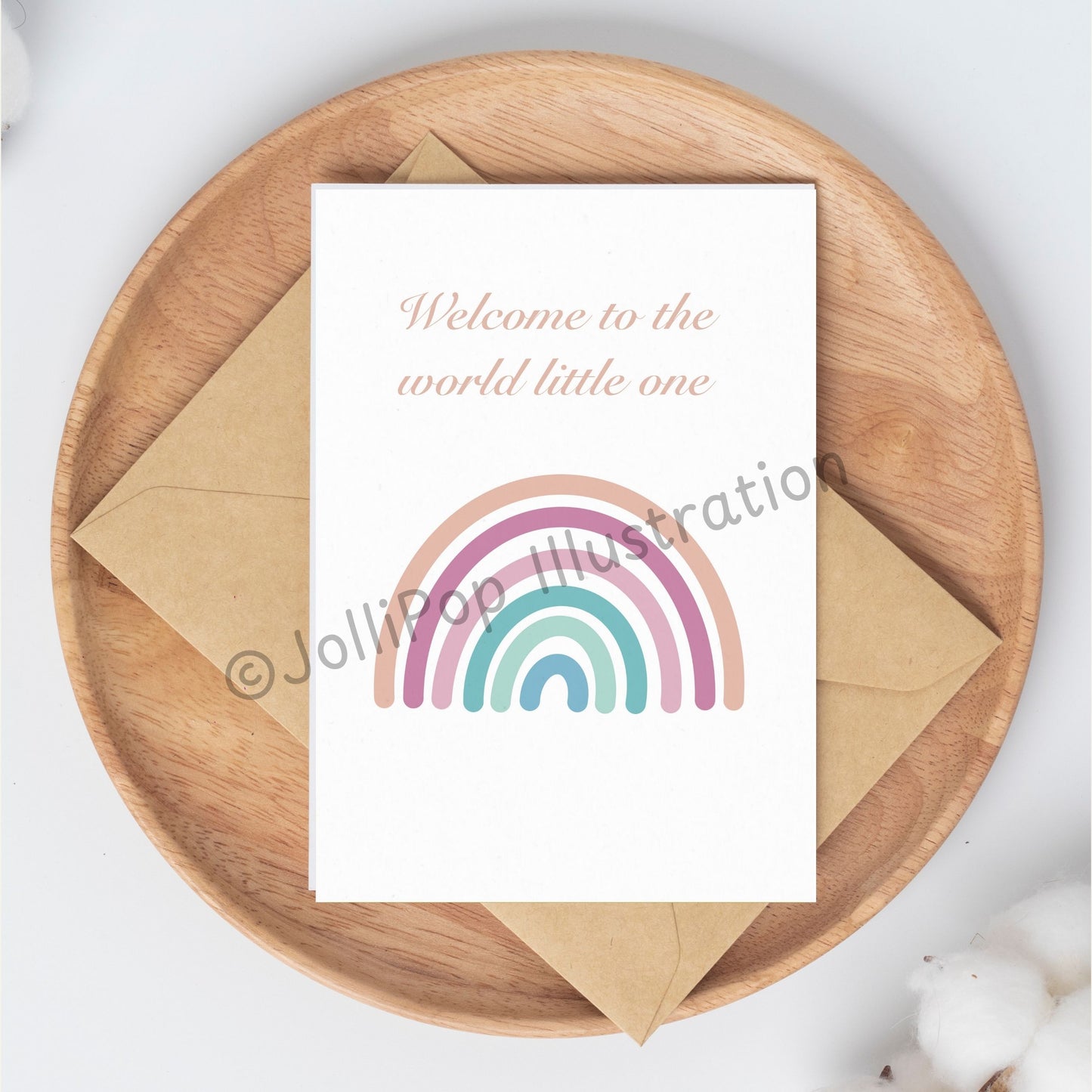 Baby Card - Welcome - Rainbow Greeting Card