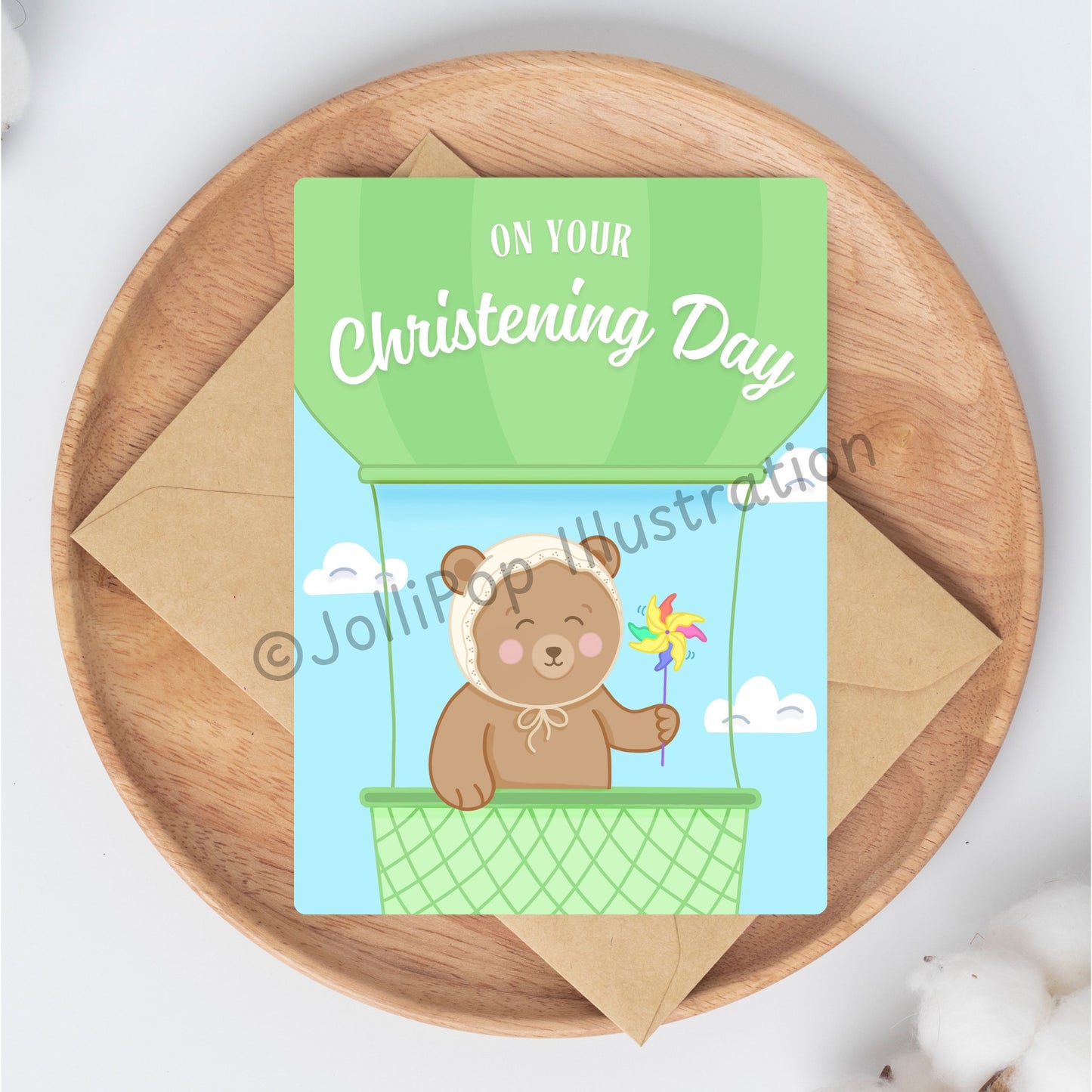 Baby Card - Christening Day - Greeting Card