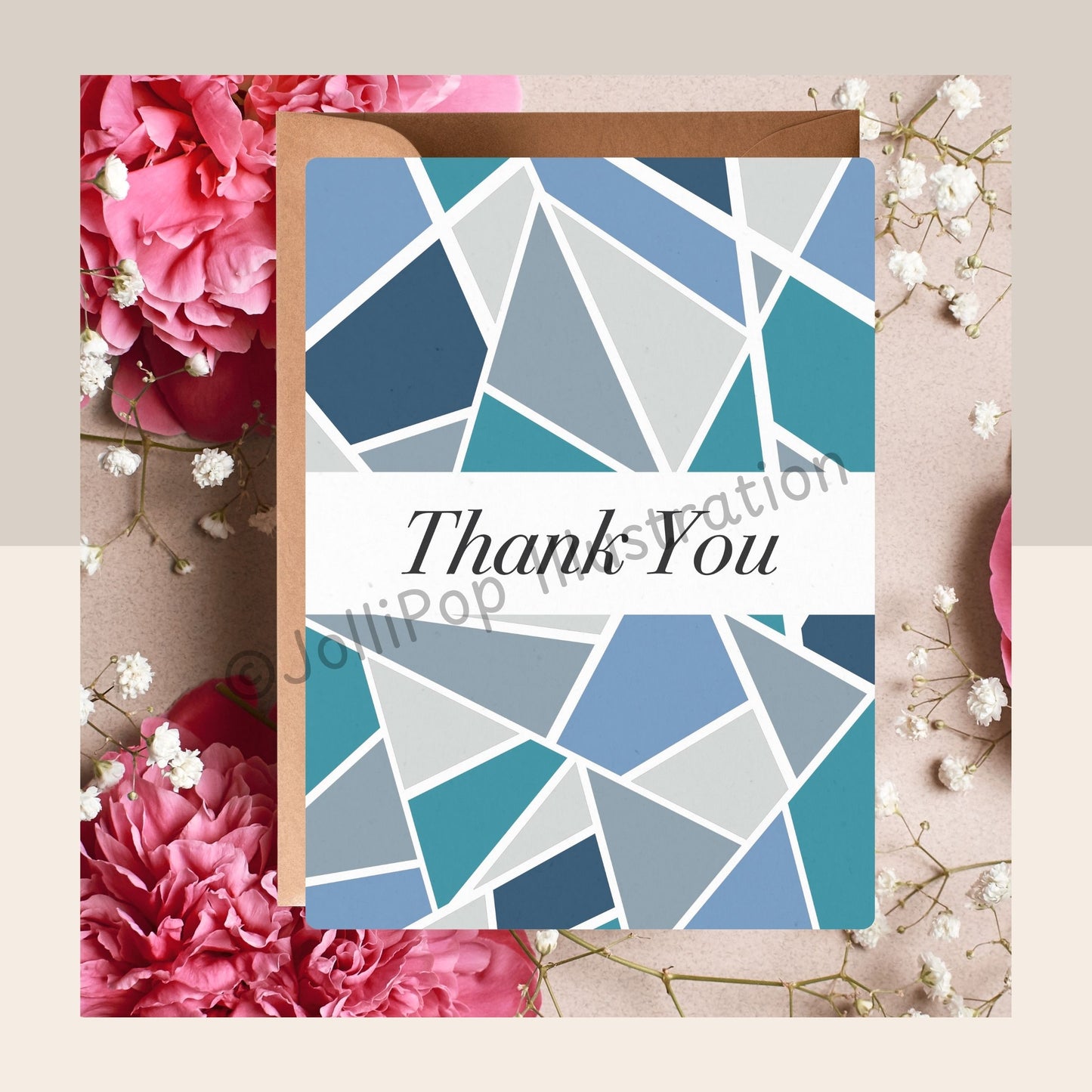 Thank You - Greeting Card - Blues
