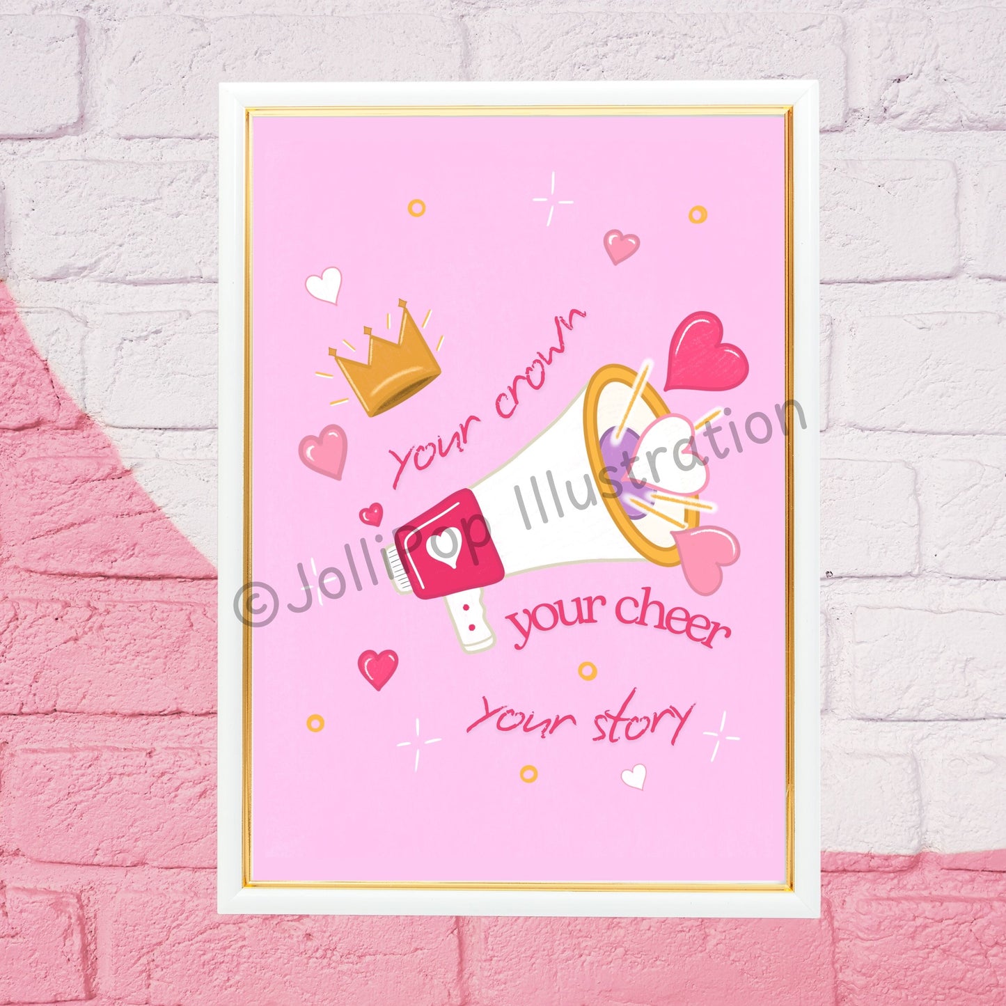 Quotes - (Hype Queen) Crown Cheer Story - Wall Print