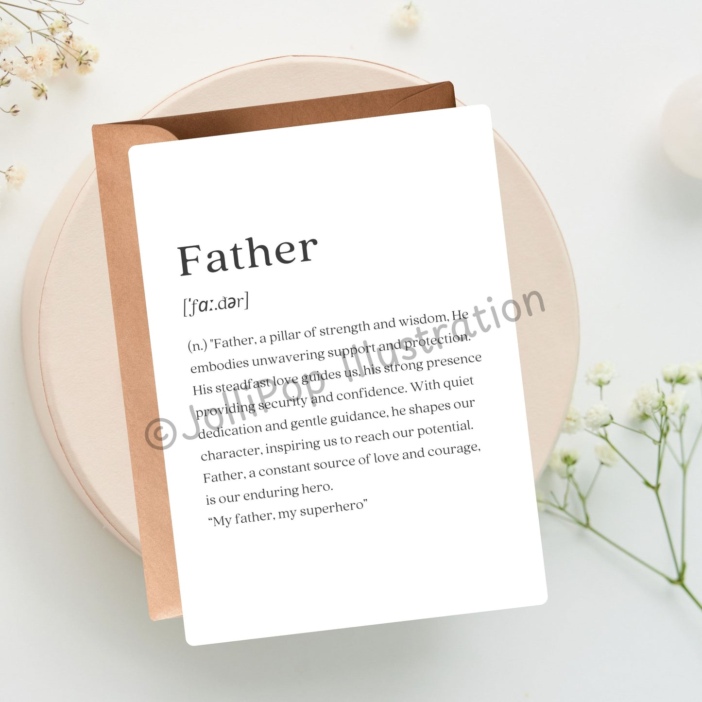 Dictionary - Father - Greeting Card