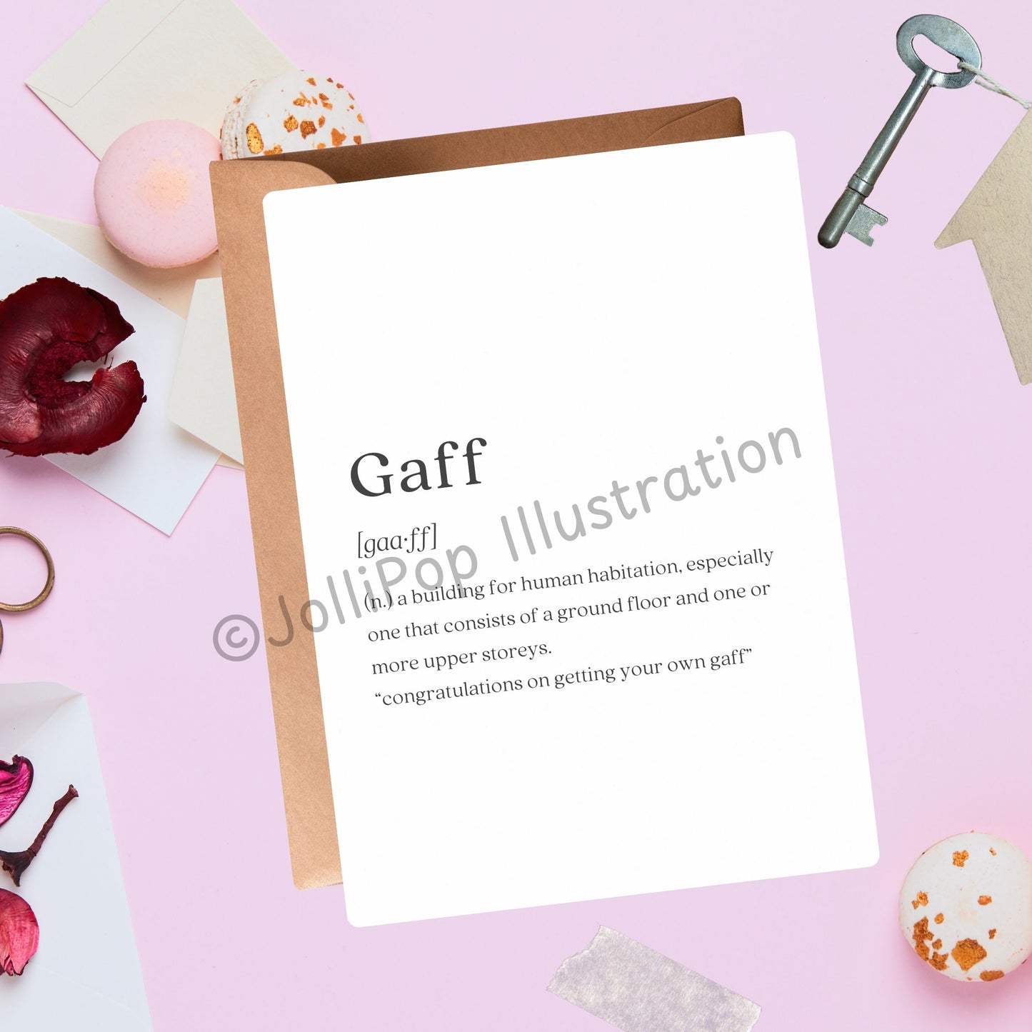 Dictionary - Gaff - Greeting Card