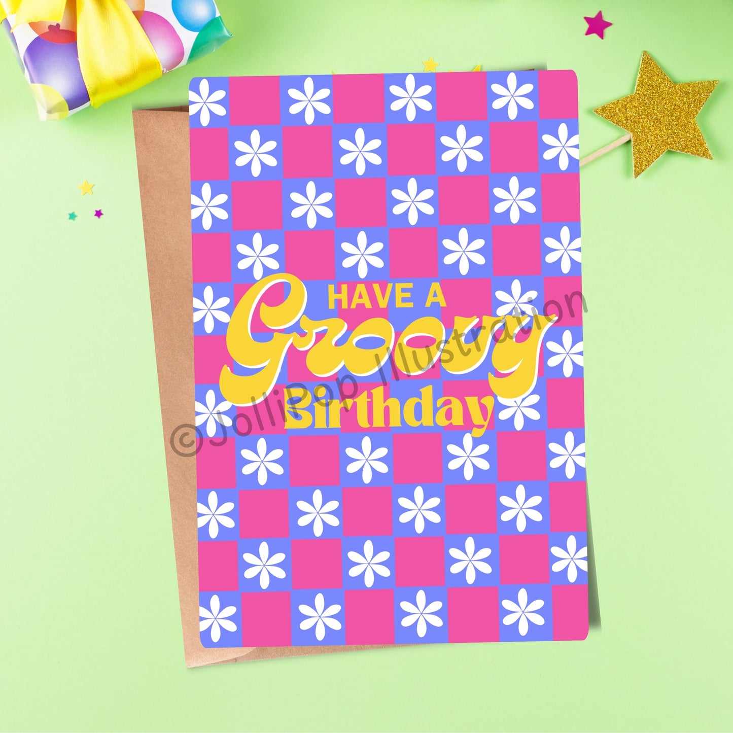 Groovy Birthday - Greeting Card