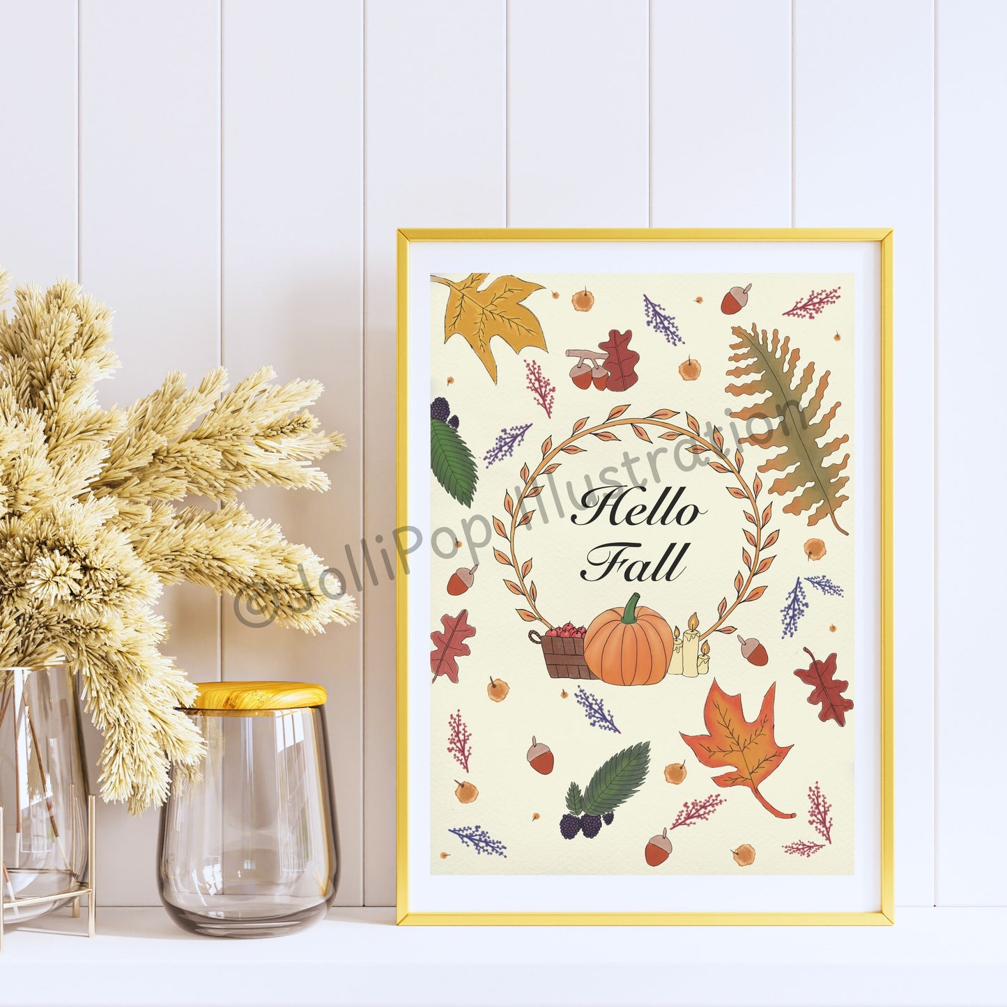 Autumn - Hello Fall - Unframed Art Print