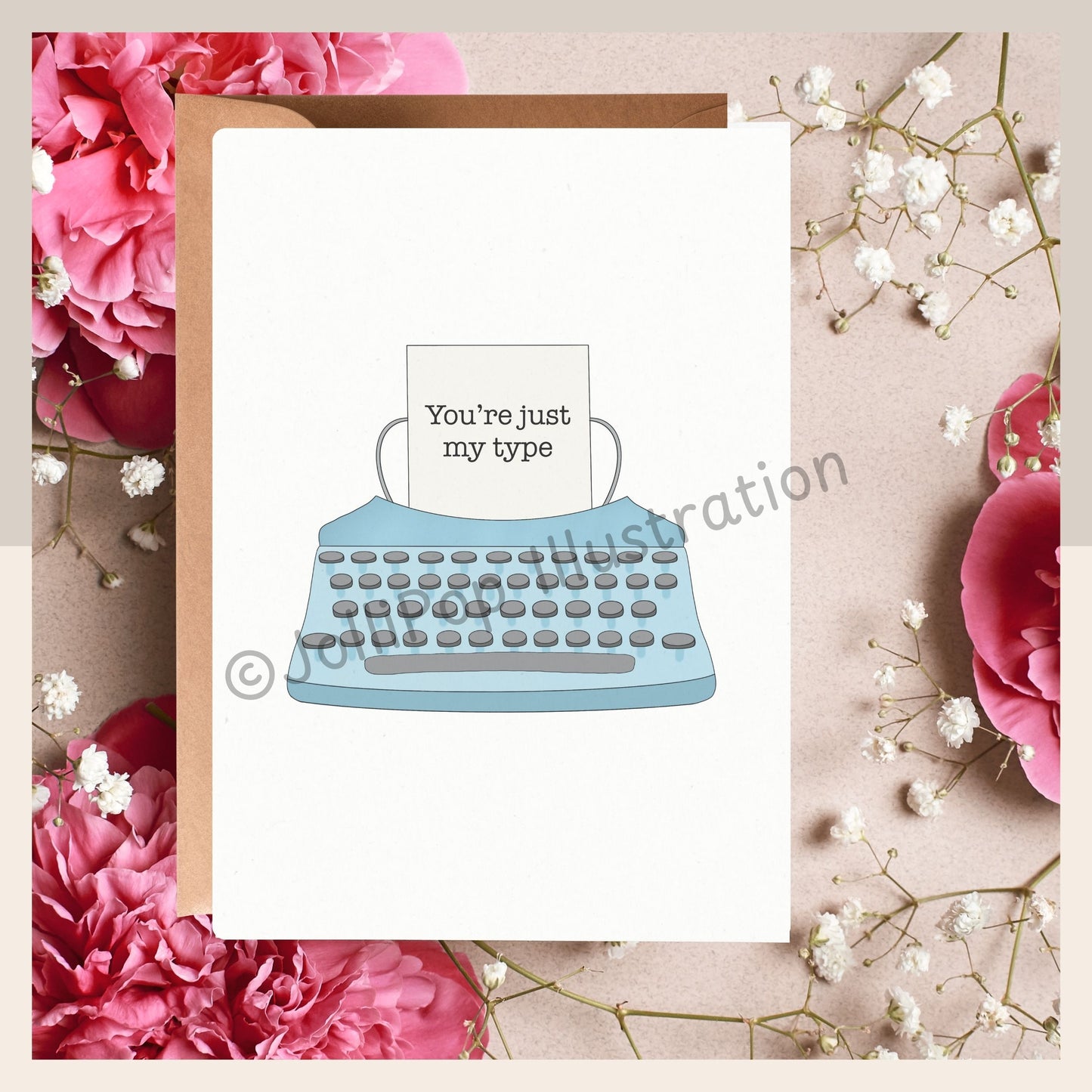 Pun - Just My Type - Greeting Card