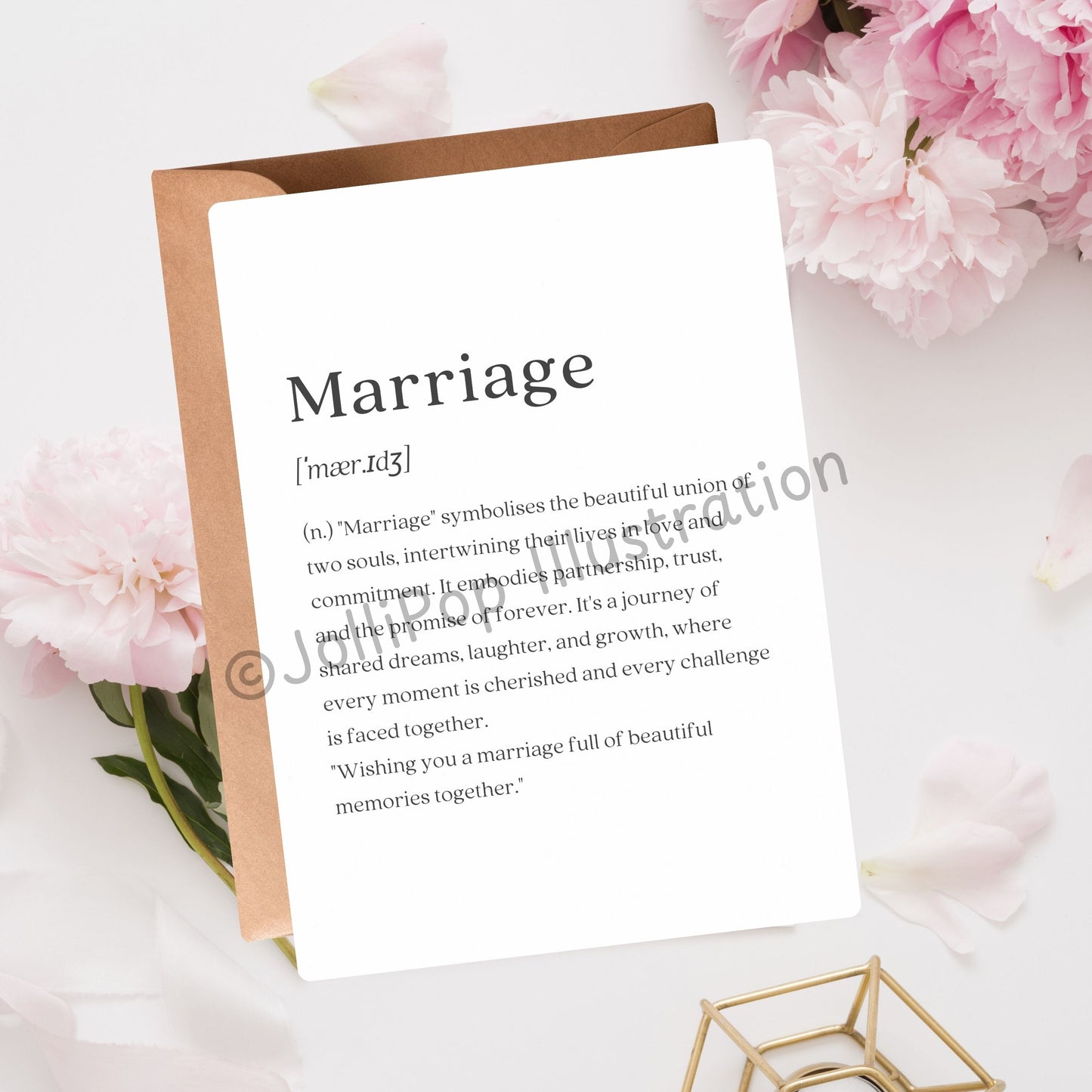 Dictionary - Marriage - Greeting Card