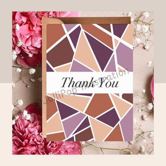 Thank You - Greeting Card - Burnt Orange