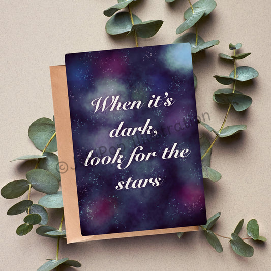 Quotes - Look For The Stars Greeting Card