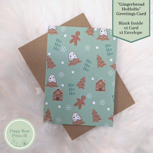 Christmas 2023 - Gingerbread HoHoHo - Greetings Card